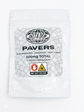 Delta Don Pavers gummies front bag - 600mg, 6 pieces, Blue Raspberry, Pineapple, Fruit Punch